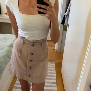 Topshop pink Button-Front Mini Skirt